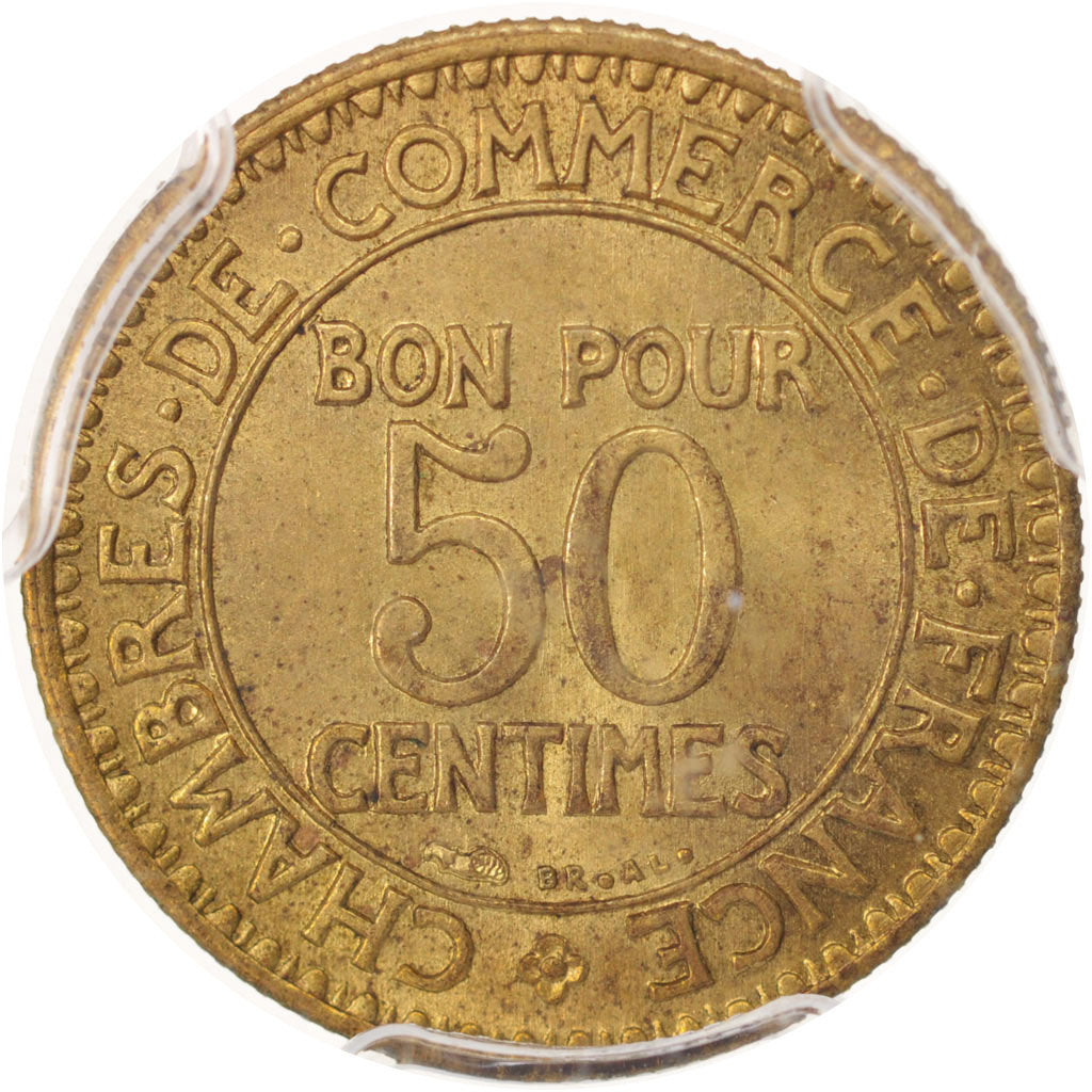 France, Chambre de commerce, 50 Centimes, 1921, Paris, PCGS, MS66, MS(65-70)