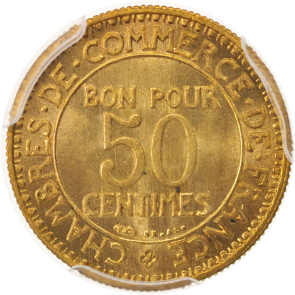 France, Chambre de commerce, 50 Centimes, 1924, Paris, PCGS, MS67, MS(65-70)