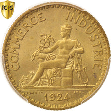 France, Chambre de commerce, Franc, 1924, Paris, PCGS, MS65, MS(65-70)