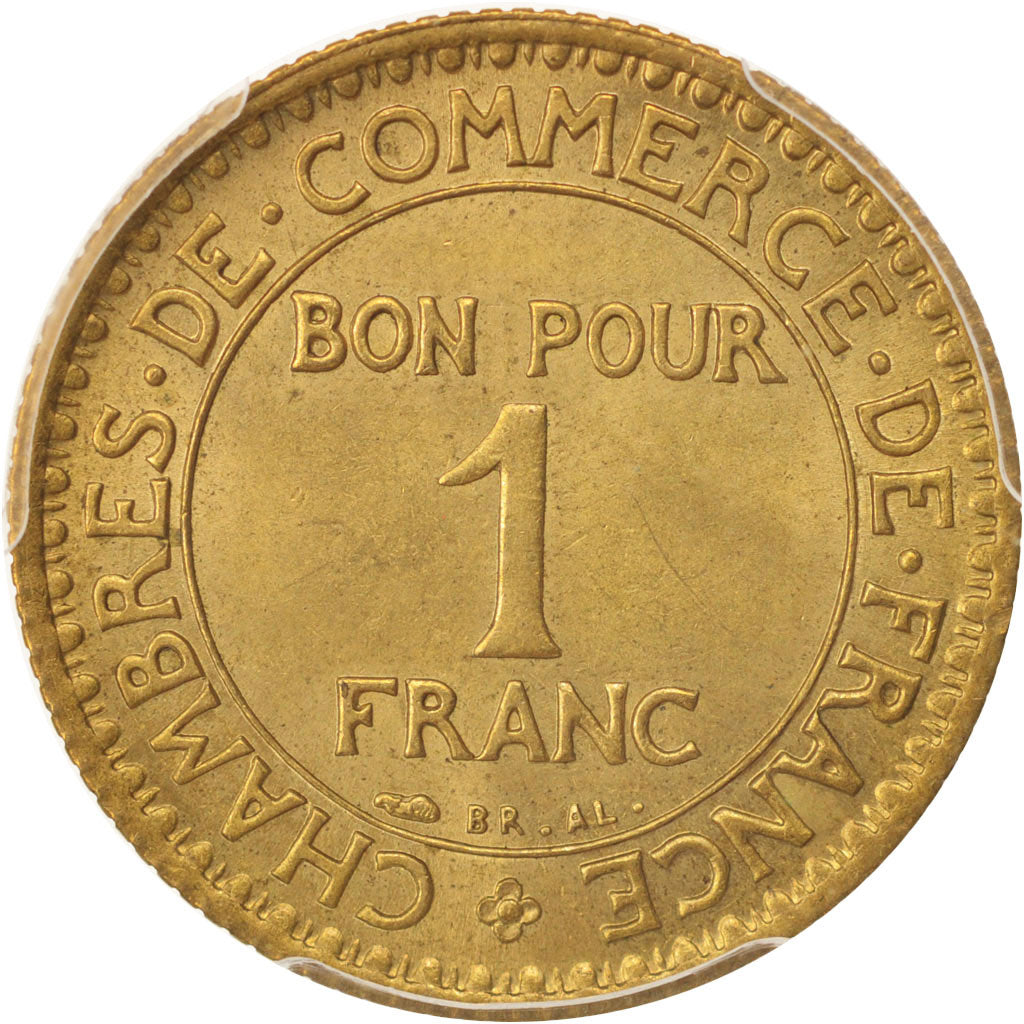 France, Chambre de commerce, Franc, 1924, Paris, PCGS, MS65, MS(65-70)