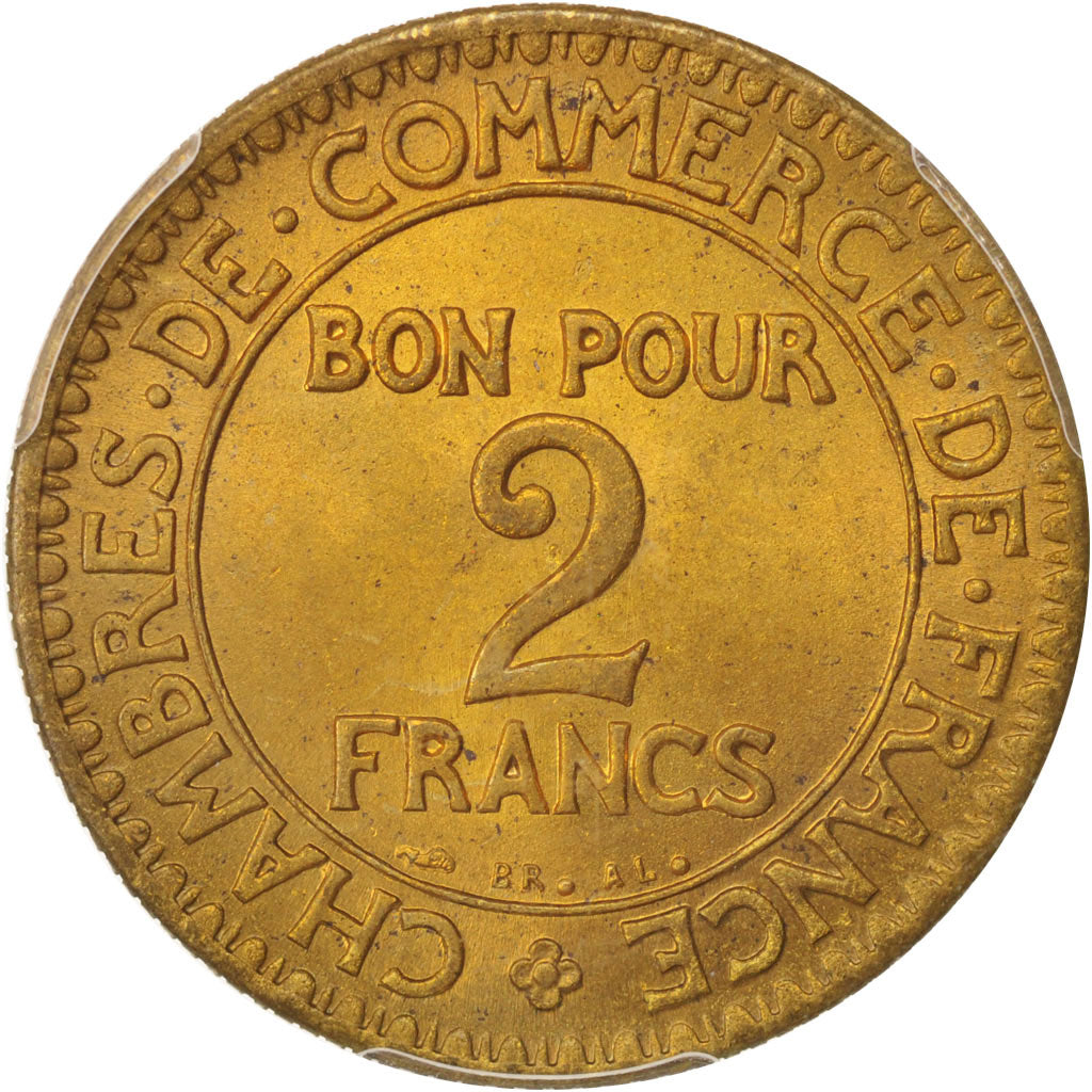 France, Chambre de commerce, 2 Francs, 1923, Paris, PCGS, MS66, MS(65-70)