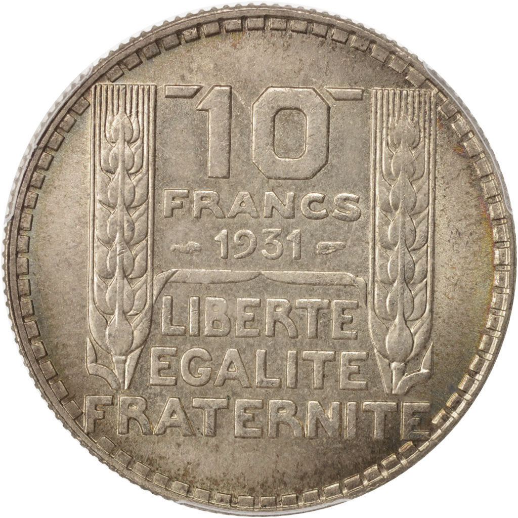 France, Turin, 10 Francs, 1931, Paris, PCGS, MS66, MS(65-70), Silver, KM:878