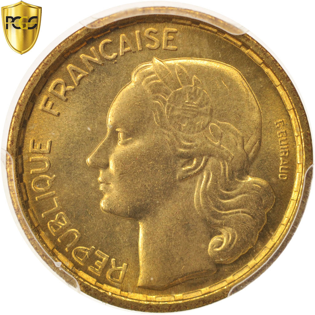 France, Guiraud, 10 Francs, 1950, Paris, PCGS, MS65, MS(65-70), Aluminum-Bronze