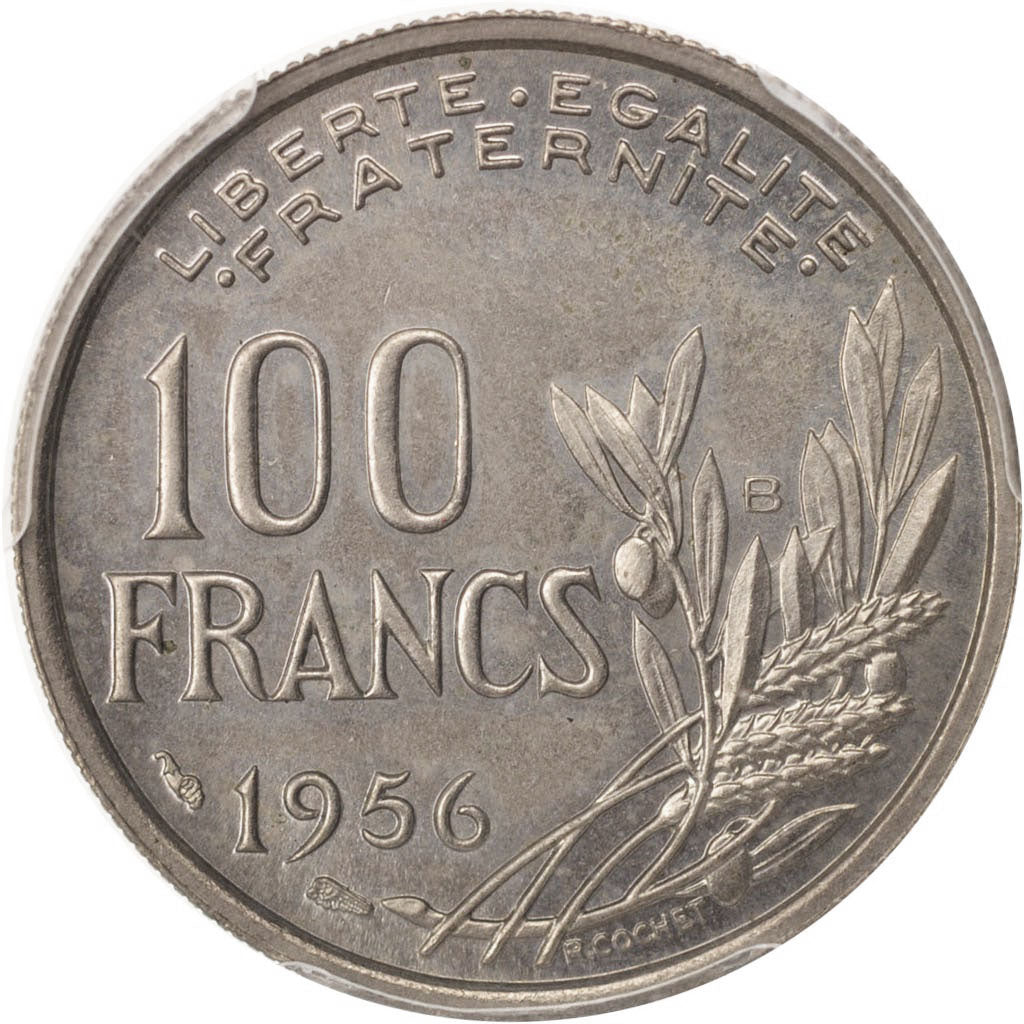 France, Cochet, 100 Francs, 1956, Beaumont - Le Roger, PCGS, MS65, MS(65-70)