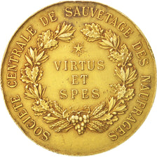 France, Medal, Société de Sauvetage des Naufragés, 1932, EF(40-45), Gold