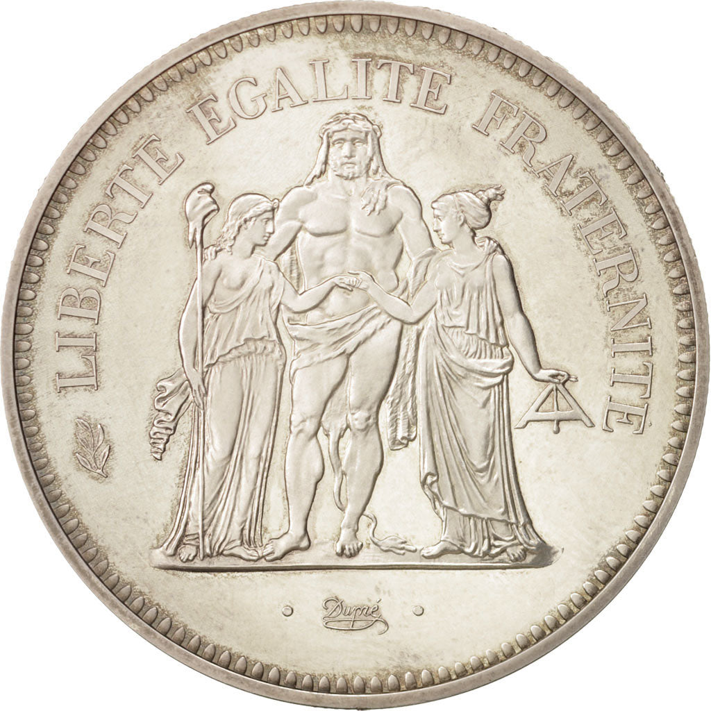 Coin, France, Hercule, 50 Francs, 1974, Paris, AU(55-58), Silver, KM:P509