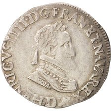 France, Henri IV, 1/2 Franc, 1603, Lyon, EF(40-45), Silver, KM:14.2