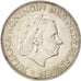 Coin, Netherlands, Juliana, 2-1/2 Gulden, 1960, AU(55-58), Silver, KM:185
