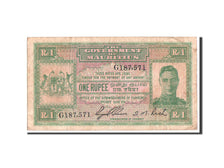 Billet, Mauritius, 1 Rupee, 1940, KM:26, TB