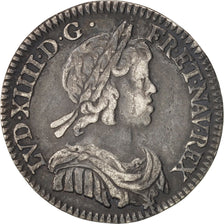 Coin, France, Louis XIV, 1/12 Écu à la mèche courte, 1/12 ECU, 10 Sols, 1644