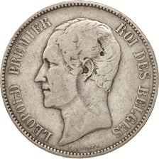 Coin, Belgium, Leopold I, 5 Francs, 5 Frank, 1853, Brussels, VF(30-35), Silver