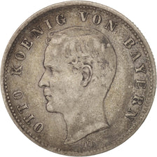 German States, BAVARIA, Otto, 2 Mark, 1891, Munich, EF(40-45), Silver, KM:913