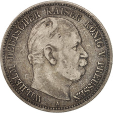 German States, PRUSSIA, Wilhelm I, 2 Mark, 1876, Berlin, VF(20-25), Silver