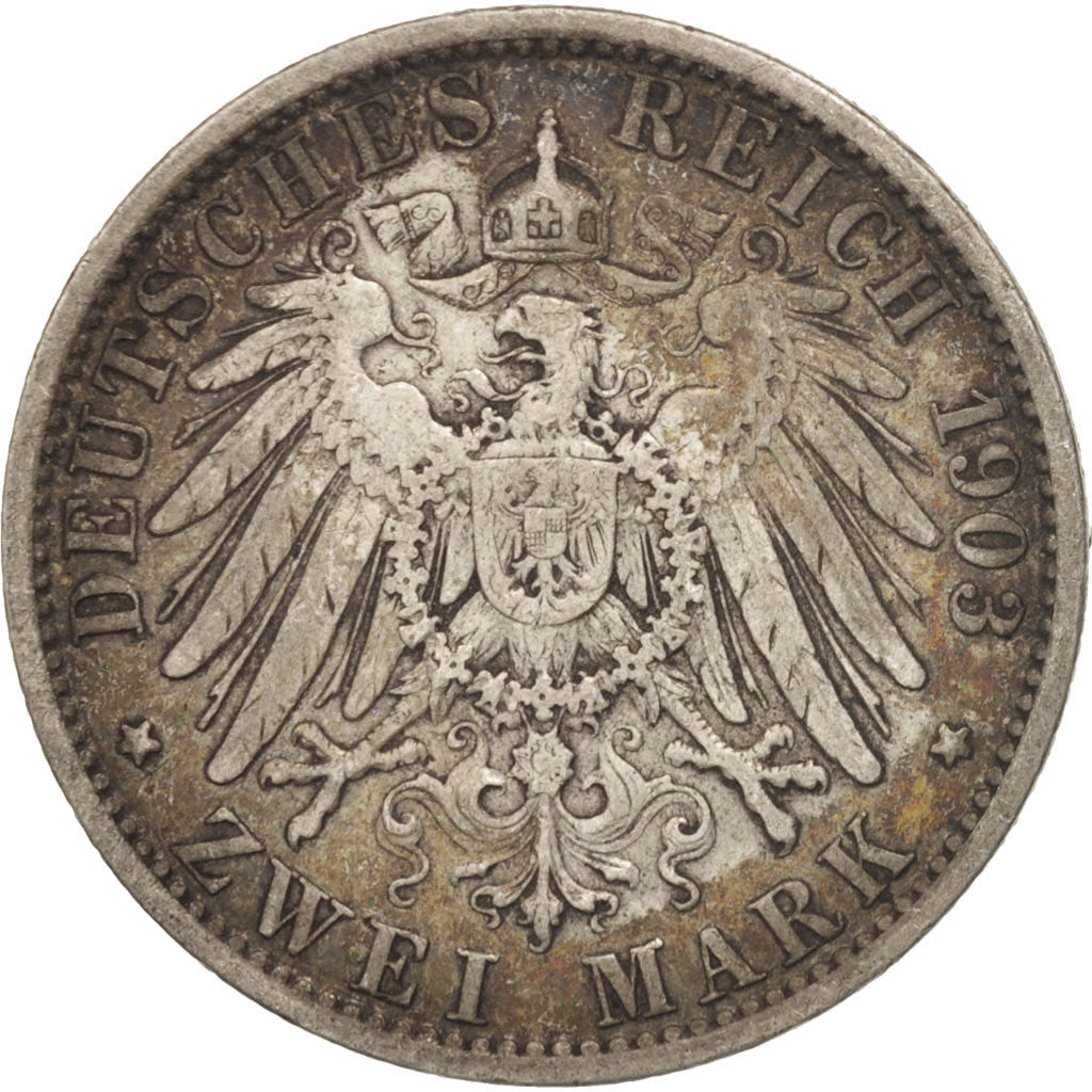 Coin, German States, PRUSSIA, Wilhelm II, 2 Mark, 1903, Berlin, EF(40-45)