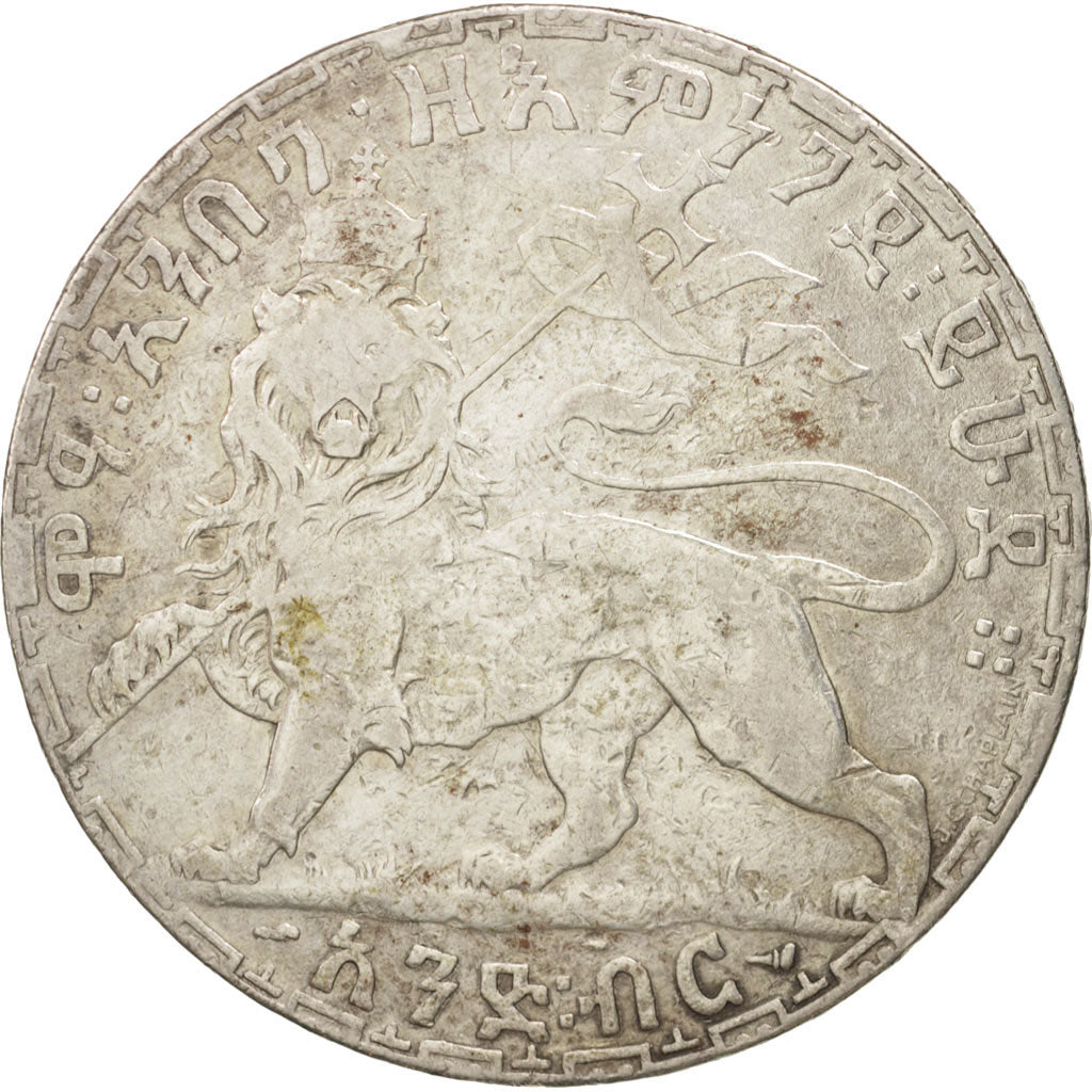 Ethiopia, Menelik II, Birr, 1903, Paris, VF(20-25), Silver, KM:19
