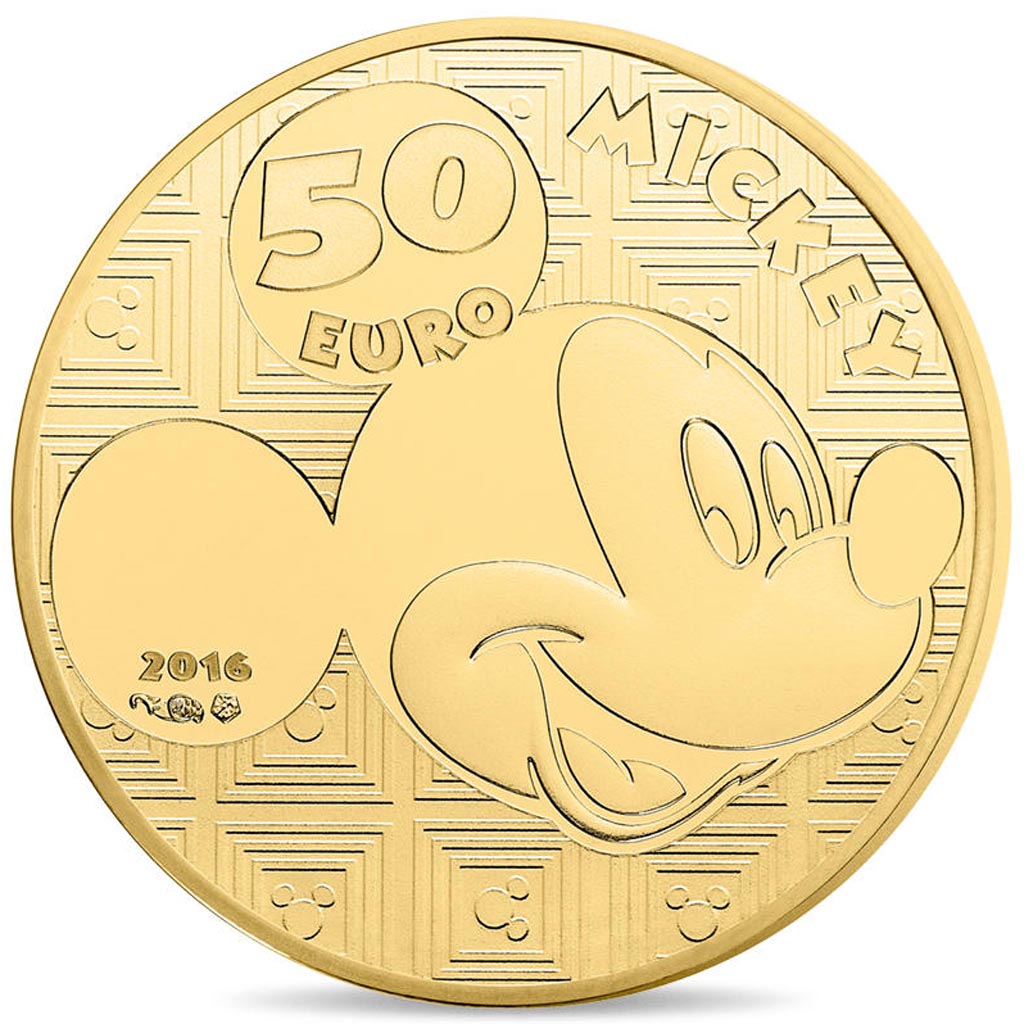 Moneta, Francja, Monnaie de Paris, 50 Euro, Jeunesse - Mickey, 2016, Paris