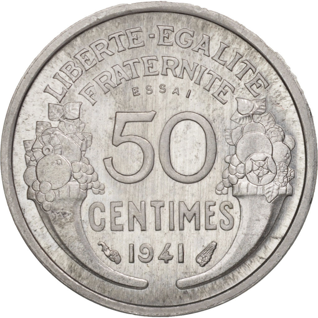 France, Morlon, 50 Centimes, 1941, Essai, MS(63), Aluminum, Gadoury:426