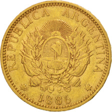 Argentina, Argentino, 1886, BB, Oro, KM:31