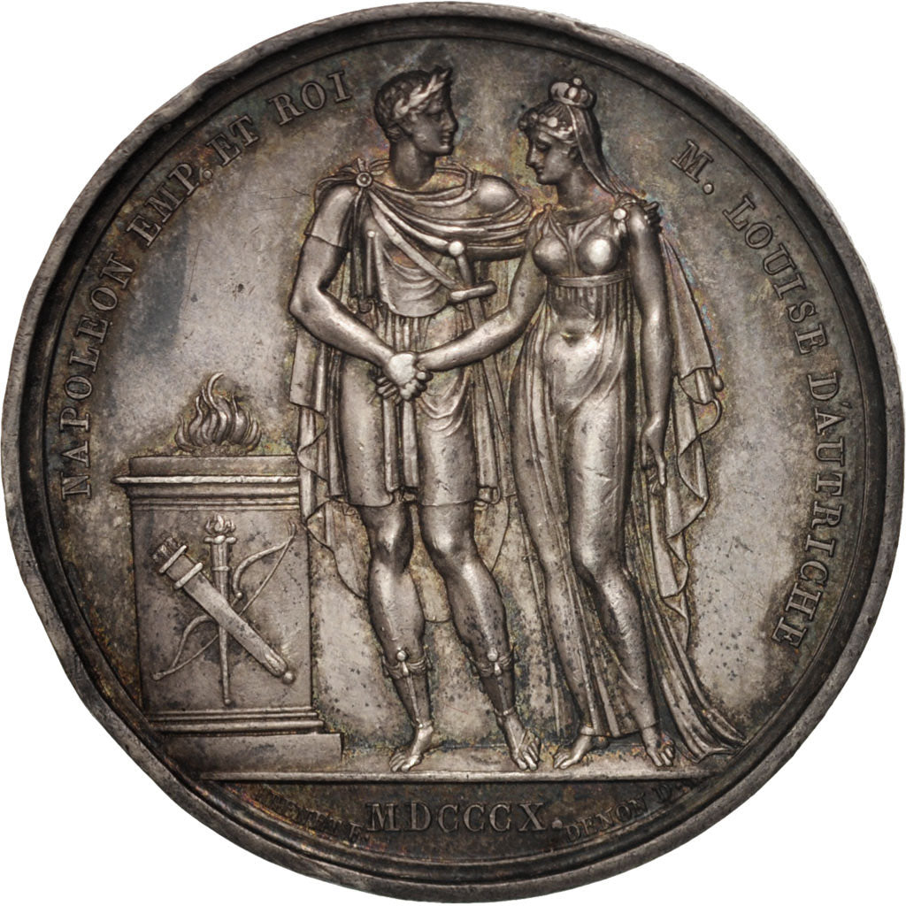 France, Medal, Napoléon Ier, Mariage avec Marie-Louise, Silver, 1810