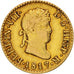 Munten, Spanje, Ferdinand VII, 1/2 Escudo, 1817, Madrid, ZF, Goud, KM:492