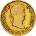 Coin, Spain, Ferdinand VII, 1/2 Escudo, 1817, Madrid, EF(40-45), Gold, KM:492