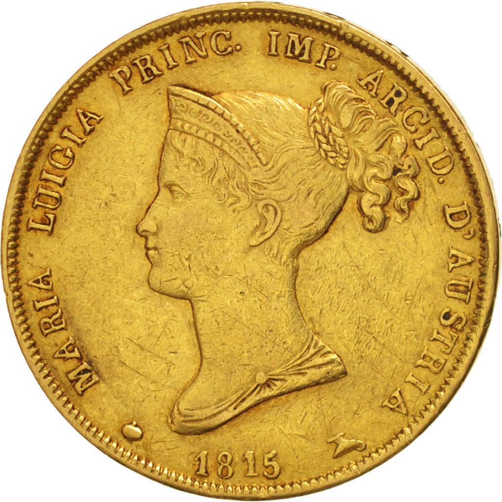 Coin, ITALIAN STATES, PARMA, Maria Luigia, 40 Lire, 1815, Parma, EF(40-45)