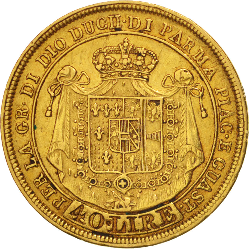 Coin, ITALIAN STATES, PARMA, Maria Luigia, 40 Lire, 1815, Parma, EF(40-45)