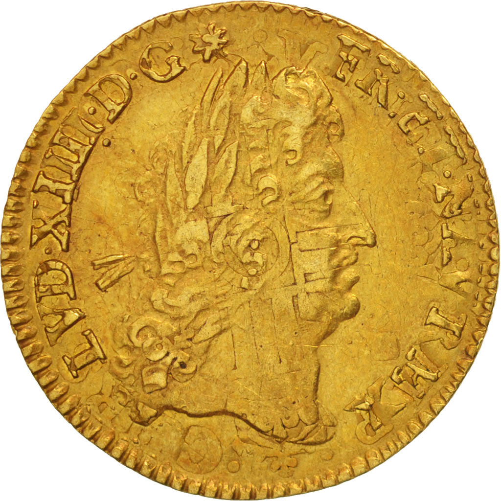 Monnaie, France, Louis XIV, 1/2 Louis d'or à l'écu, 1/2 Louis d'or, 1691