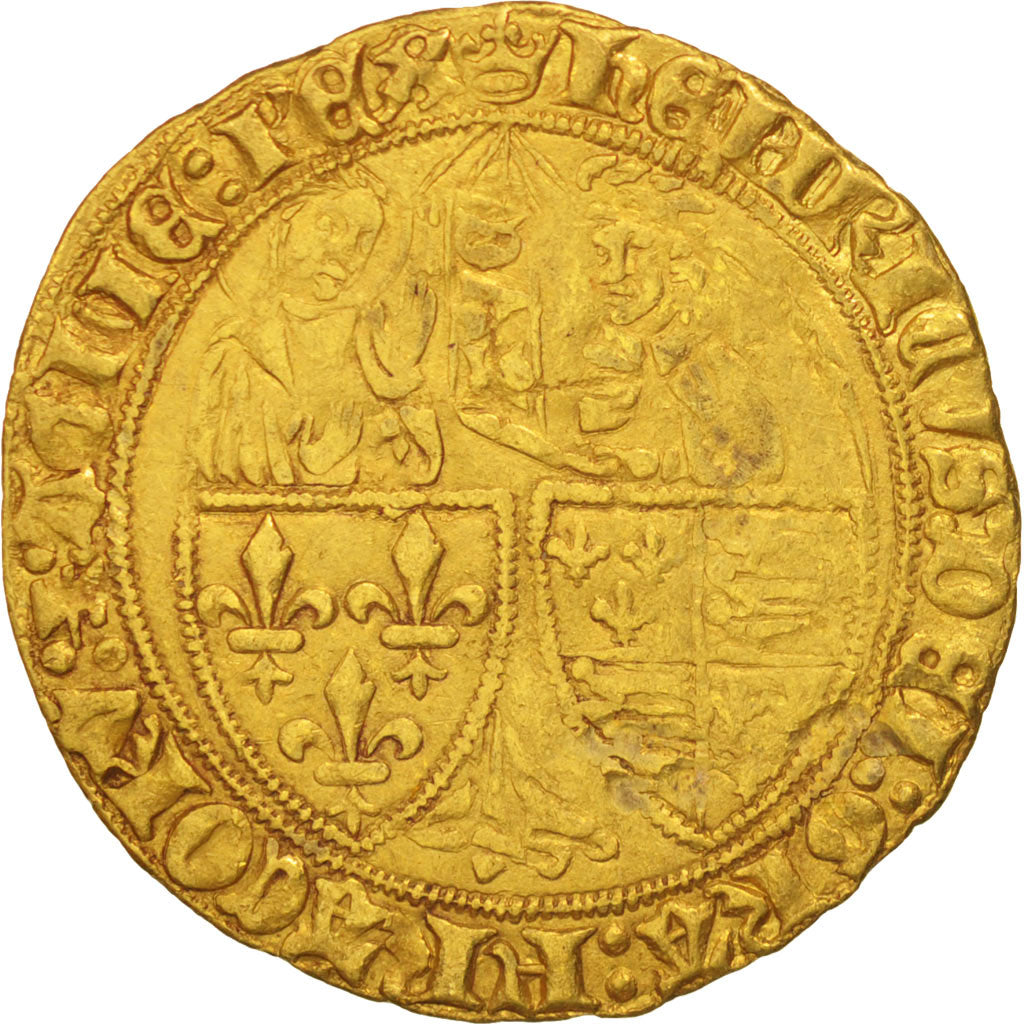 Coin, France, Henri VI de Lancastre, Salut d'or, Paris, EF(40-45), Gold