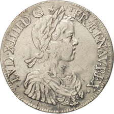 France, Louis XIV, Écu à la mèche longue, Ecu, 1649, Montpellier, TB+