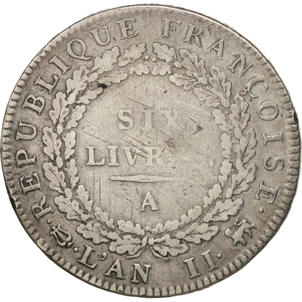 Monnaie, France, Louis XVI, Écu de 6 livres françois, ECU, 6 Livres, 1793