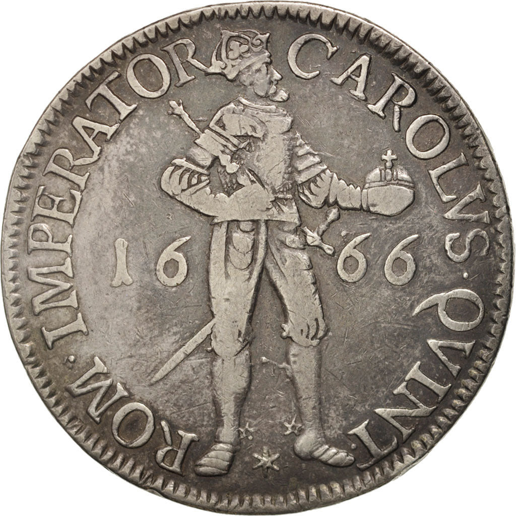 Coin, FRENCH STATES, Daldre, 1666, Besançon, VF(30-35), Silver, Boudeau:1285