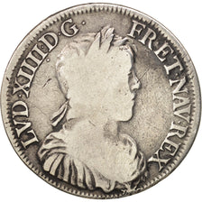 France, Louis XIV, 1/2 Écu à la mèche longue, 1649, Paris, F(12-15), KM:164.1