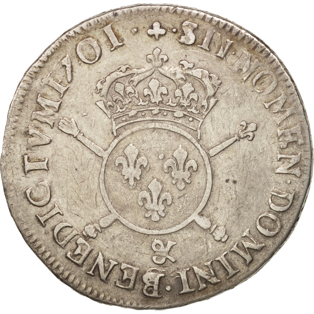 Coin, France, Louis XIV, 1/2 Écu aux insignes, 1/2 ECU, 43 Sols, 1701, Aix