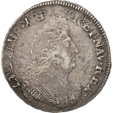 France, Louis XIV, 1/2 Écu aux palmes, 1694, Tours, VF(20-25), Silver, KM:295.7
