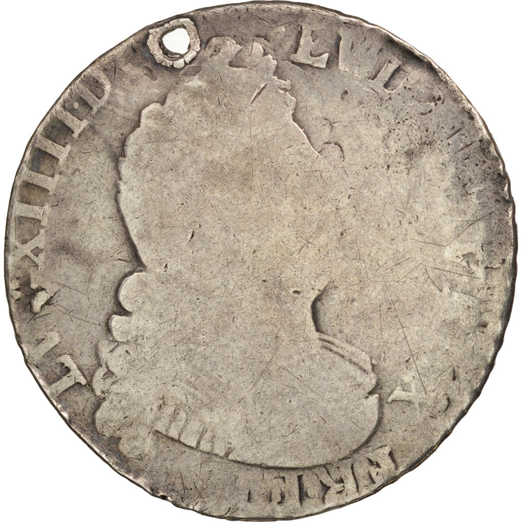 Coin, France, Louis XIV, 1/4 Écu aux 8 L, 1/4 Ecu, 1704, VG(8-10), Silver