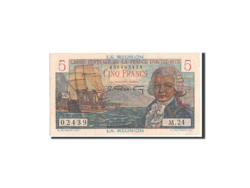 Reunion, Bougainville, 5 Francs, 1946, KM:41a
