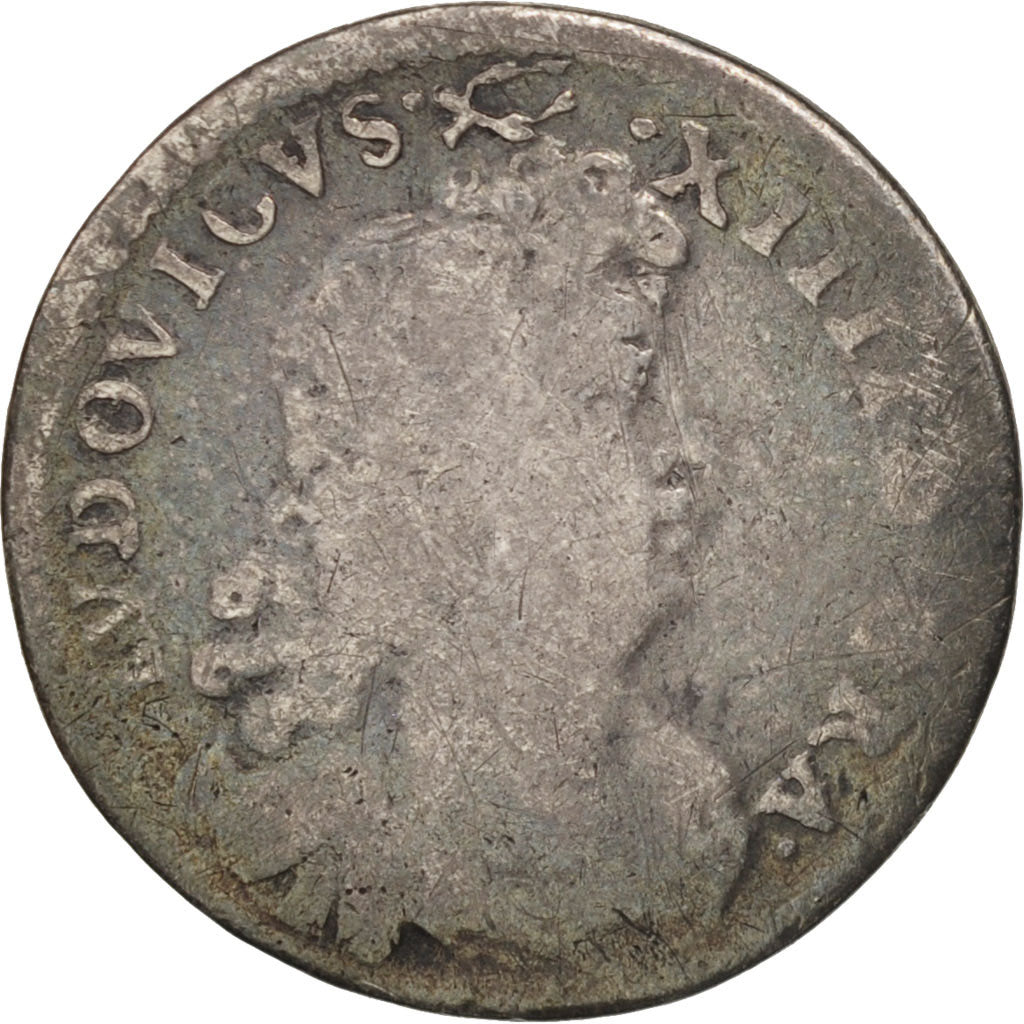 France, Louis XIV, 4 Sols dits « des Traitants », 1676, Paris, KM:232.1