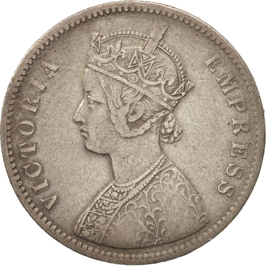 INDIA-BRITISH, Victoria, Rupee, 1878, EF(40-45), Silver, KM:492