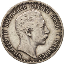 Estados alemanes, PRUSSIA, Wilhelm II, 2 Mark, 1902, Berlin, MBC, Plata, KM:522