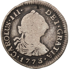 Bolivia, Charles III, 1/2 Réal, 1773, Potosi, VF(20-25), Silver, KM:51