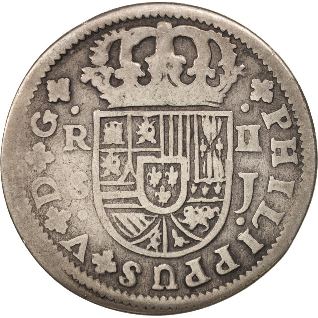 Spain, Philip V, 2 Réales, Seville, F(12-15), Silver
