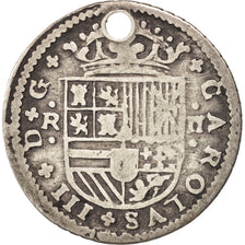 Spain, Charles III, 2 Réales, 1709, Barcelona, VF(20-25), Silver, KM:PT5