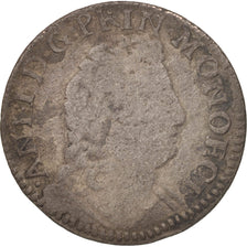 Moneta, Monaco, Antoine I, Pezzetta, 1707, F(12-15), Bilon, Gadoury:MC90