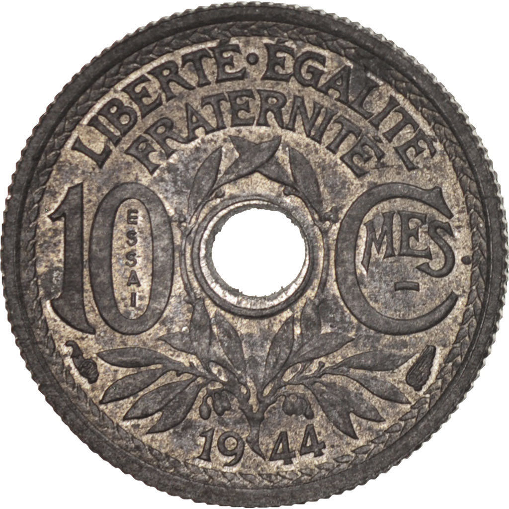 France, Lindauer, 10 Centimes, 1944, Essai, MS(60-62), Zinc, KM:E87, Gadoury:292