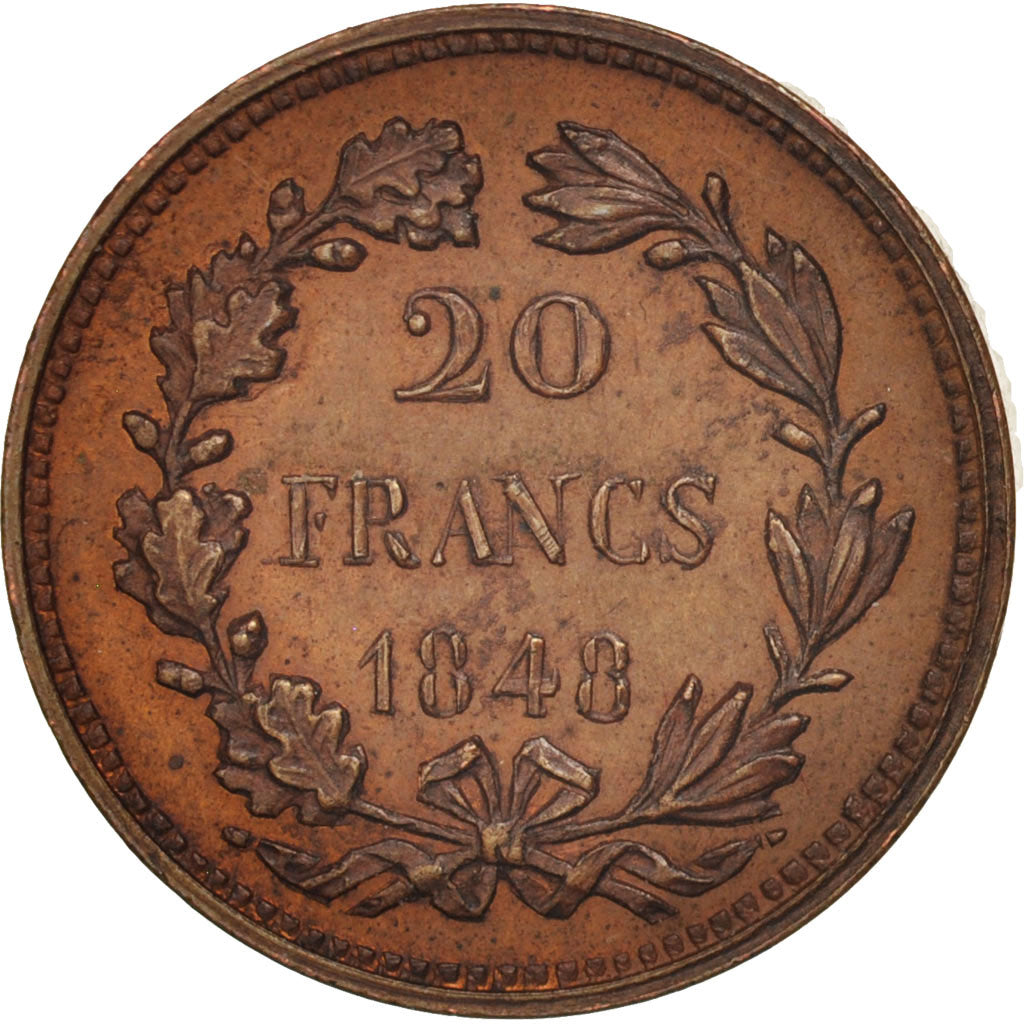 Coin, France, Concours de F.Alard, 20 Francs, 1848, Paris, AU(55-58), Copper