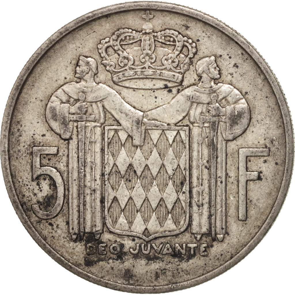 Coin, Monaco, Rainier III, 5 Francs, 1960, Paris, EF(40-45), Silver, KM:141