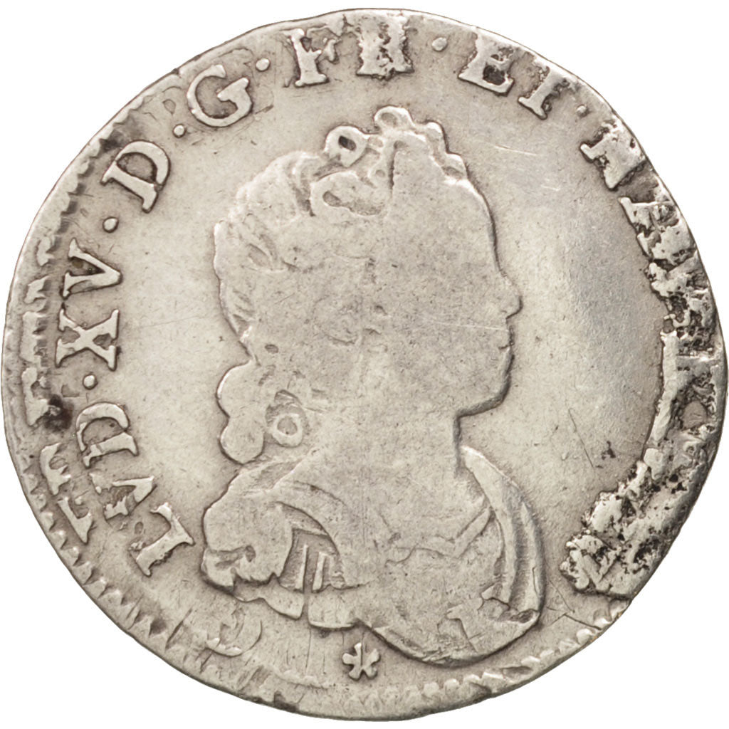 France, Louis XV, 1/10 Écu Vertugadin, 1716, Bordeaux, KM:418.9