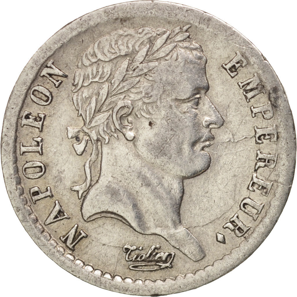 Coin, France, Napoléon I, 1/2 Franc, 1808, Paris, AU(50-53), Silver, KM:680.1