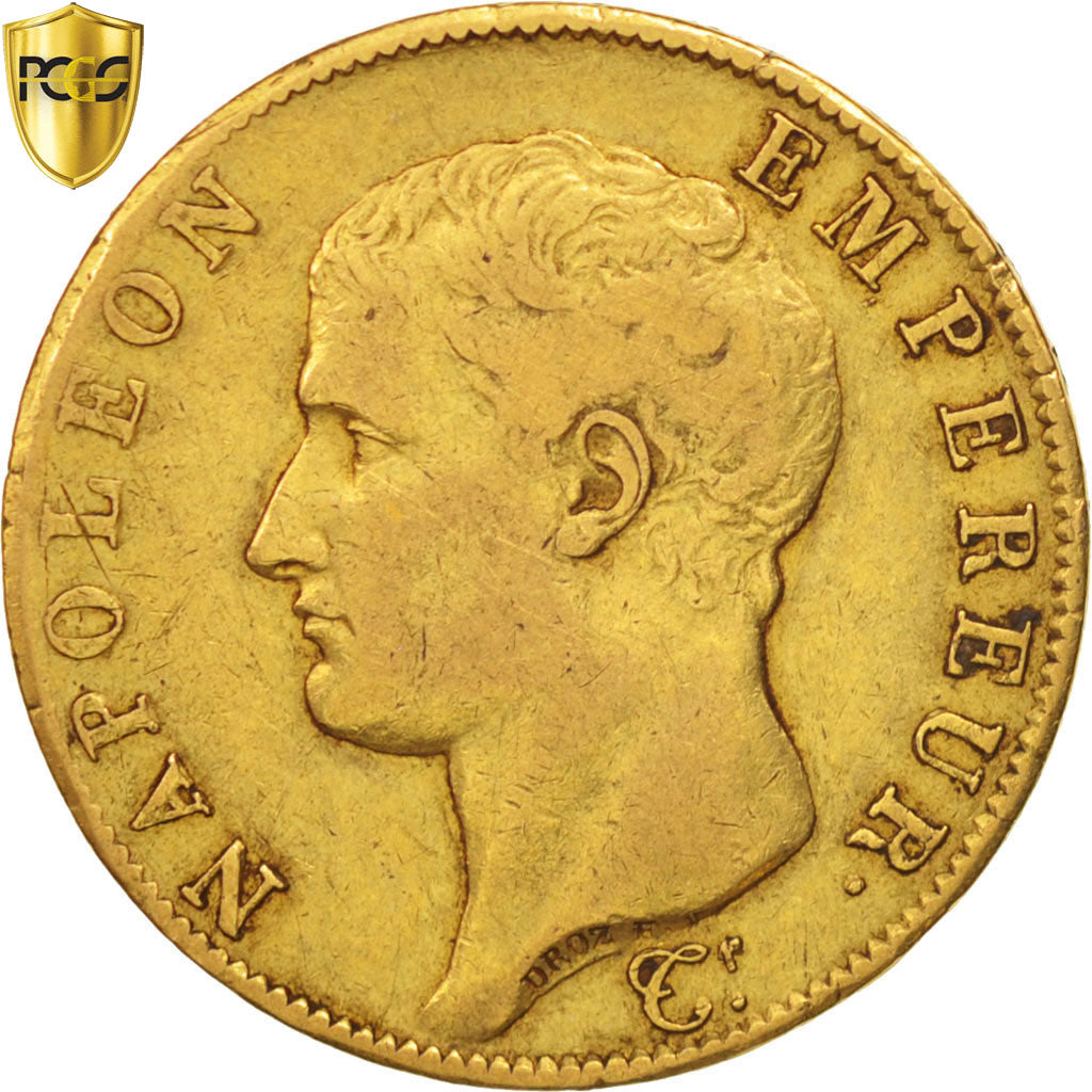 Moneda, Francia, Napoléon I, 40 Francs, AN 14, Torino, PCGS, VF30, BC+, Oro